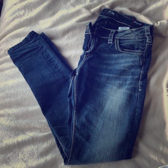 Silver jeans Aiko super skinny W29/L31 distressed